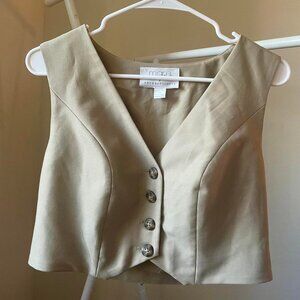 Anthropologie x Mare “linen” beige vest